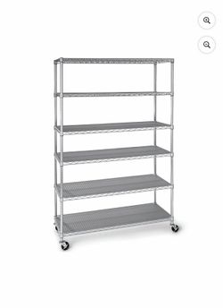 Member's Mark 6-Tier NSF Heavy Duty Wire Shelving, 47.75" W x 18" D x 75.5" H