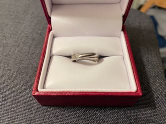 10k white gold toe ring