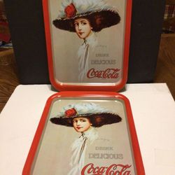(2) Vintage 1971 Coca-Cola Serving Tray