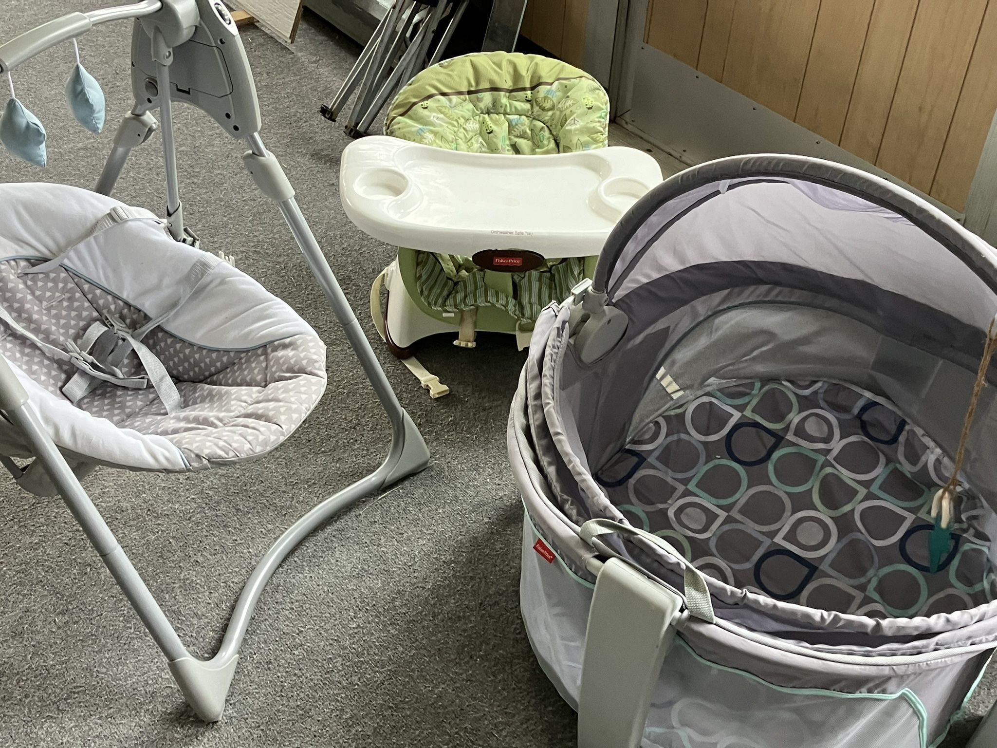 Fisher price cradle AND Baby swing $18 In Good Shape