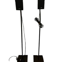 Bose Pair of Jewel Double Cubes with Floor Speaker Stands & wires