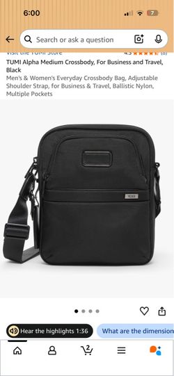 TUMI Alpha Medium Crossbody Bag Black