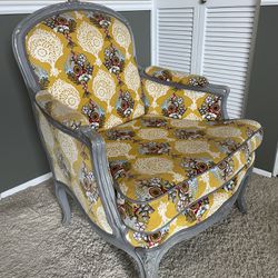 French Style Antique Wooded Armchair