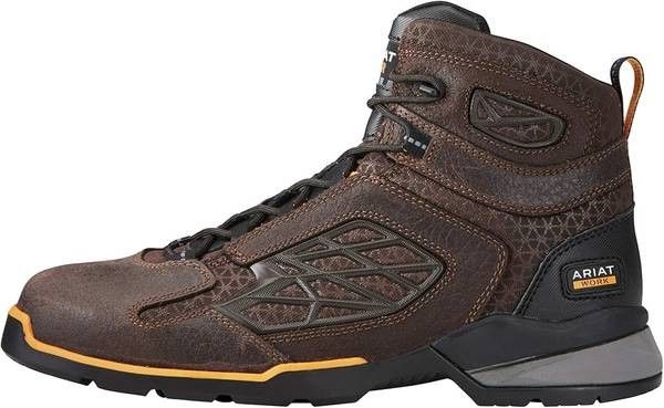 LIKE NEW Sz 8.5 Wide ARIAT Men Rebar Flex 6" Work Boots Composite Toe Safety Toe Boot