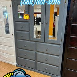 Grey XL wardrobe Closet New Ropero Bonito Armoire Nuevo 