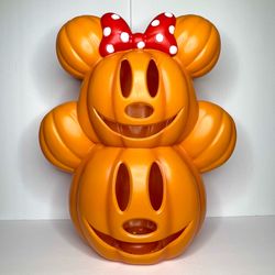 Viral TikTok Mickey and Minnie Mouse Stacked LED Pumpkin Heads