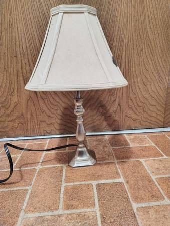 Silver Candlestick little Table Lamp