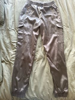 Satin Cargo Joggers