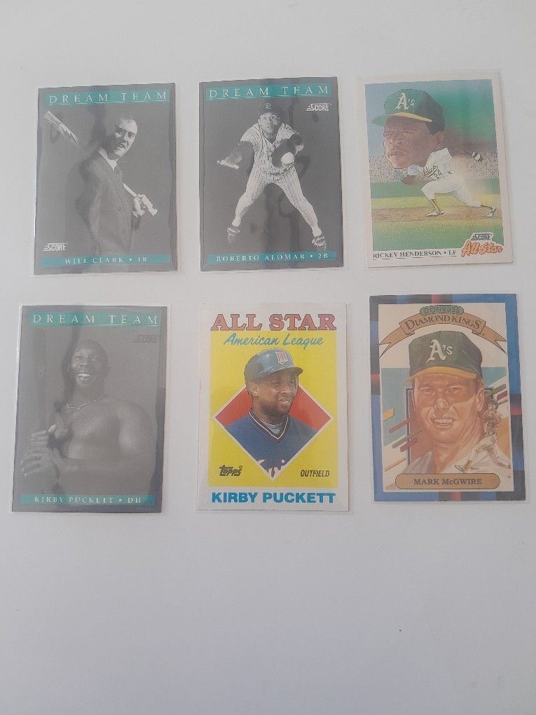 Various Baseball Cards Stars