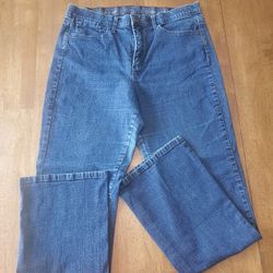 Womens Lee  Blue Jeans  Size 14 Medium Pants Mid Rise 