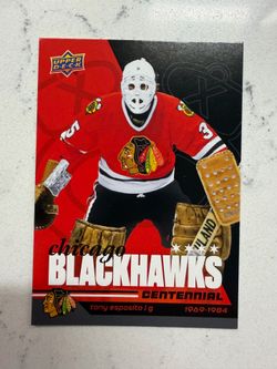 2025 UpperDeck Chicago Blackhawks Centennial Black Tony Esposito HOF