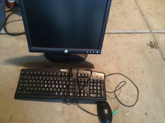 Dell computer screen, keyboard and mouse
