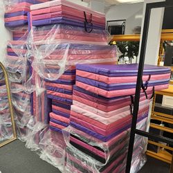 New 3'x6'×2" 4 Fold Gymnastics Mat Available Pink And Purple /pink