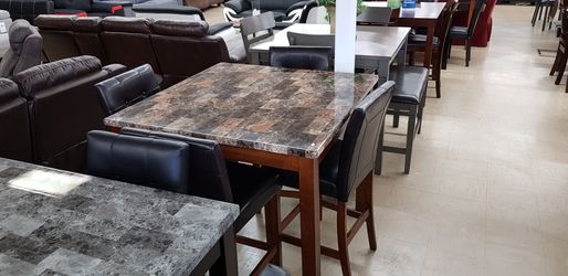 New marble top dining table sets