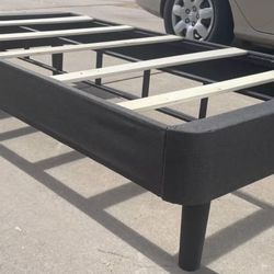 Brand New Nectar Grey Upholstered Twin Platform Bed Frame