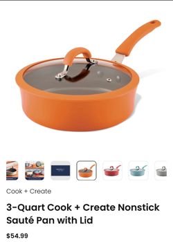 RACHAELRAY 3-Quart & 1 Quart Cook + Create Nonstick Sauté Pan with Lid