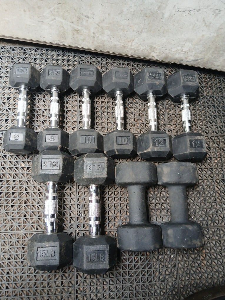 Rubber Coated Dumbbells