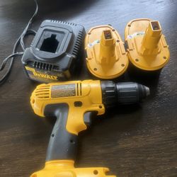 DeWALT Drill, 2 Batteries, Charger