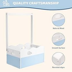 Title Baby Shower Crate Closet, Baby Storage Crate with Handle, Baby Shower Gifts Basket NEW