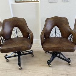 Accent Chairs scrolled swivel on casters wheels Chairs 