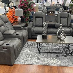 Power Reclining Sofa Or Love Seat In Stock For Fast Delivery