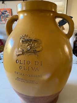 Vintage Italian Olive Oil Ceramic Amphora Jug