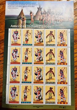 USPS American Indian Dances 32¢ Stamp Sheet