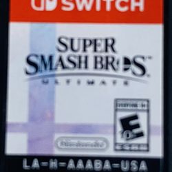 Super Smash Bros Ultimate(Nintendo Switch, 2017) Game Cartridge Only Tested