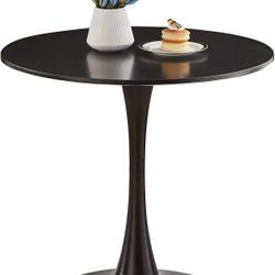 Modern Black Pedestal Table 