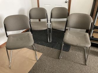 4 Stackable Padded Chairs