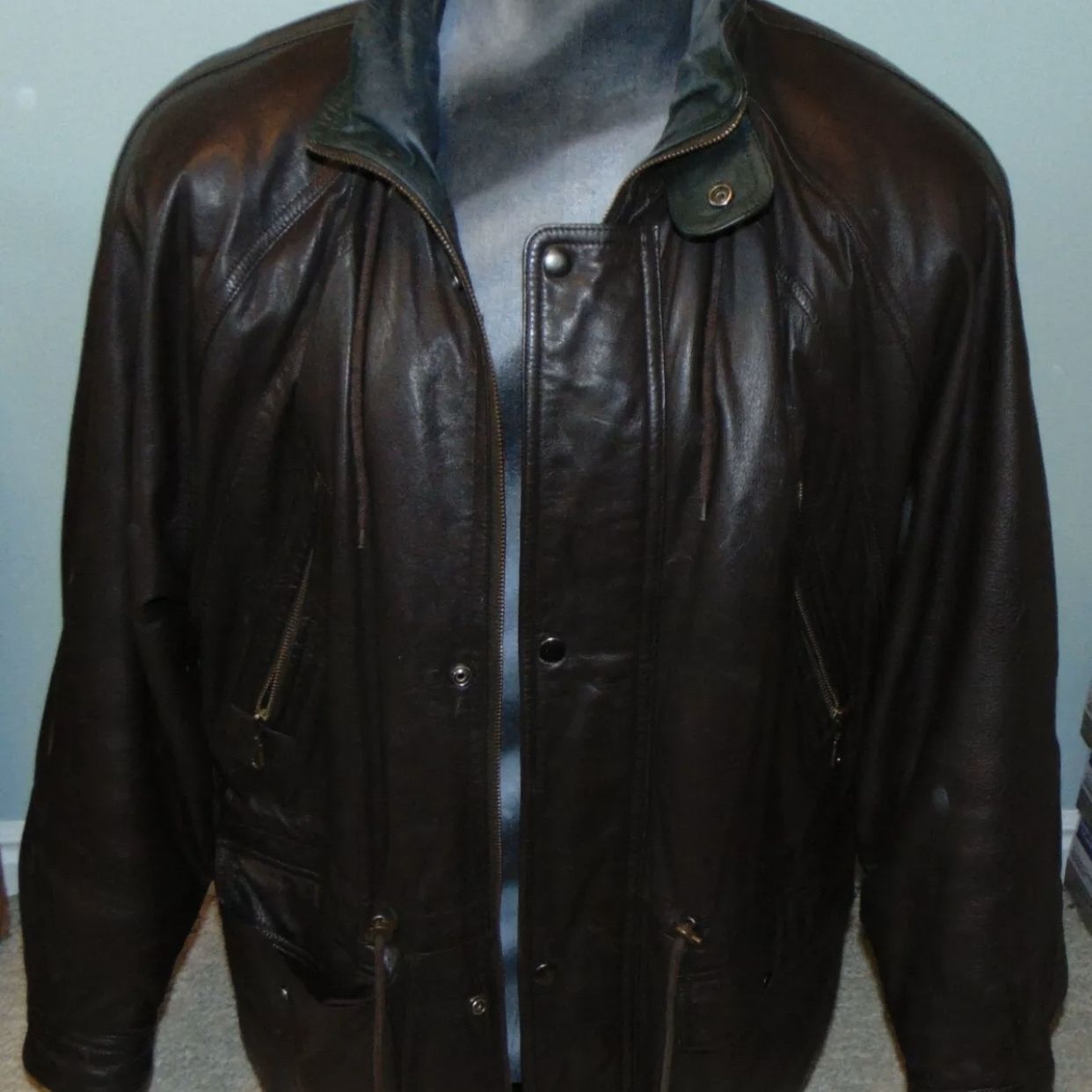 Aberdeen men’s bomber jacket brown large Hood