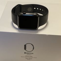 Apple Watch Series 2 42mm Black Stainless Steel Case And Sapphire Crystal (Excellent Condition)