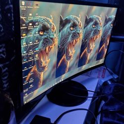 SAMSUNG CURVED DESKTOP COMPUTER MONITOR 24 INCHES...REALLY GREAT GRAPHICS 👍..WORKS GOOD 👍 TEST IT BEFORE YOU BUY IT...