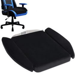 Gaming Chair Seat Cushion Pillow for Men Game Gaming Computer Chair Cushion Pad Extra Large Wide Memory Foam with Strap Long Sitting Gamer Black