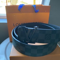 LV Checkered Belt