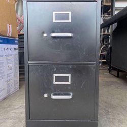 HON Metal Two Drawer File Cabinet