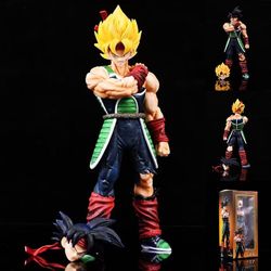 Bardock from the anime series Dragon Ball Z. 
The figure is crafted from PVC material and stands approximately 24 cm (9.4 inches) tall. 
It features i