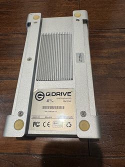 G-Technology G-DRIVE 4TB External Hard Drive – Model 0G02213 / GD4 4000 Professional desktop external hard drive with aluminum enclosure, integrated h