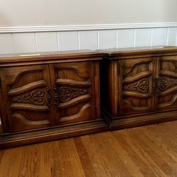 Matching Set of Vintage Wood End Tables