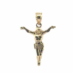 Men’s or Women’s 14k Yellow Gold Jesus Piece Crucifix Crucifixion Charm Pendant for Necklace GP3120238