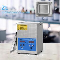 New 2L Ultrasonic Cleaner Machine jewerly autoparts with Digital Timer and Heater