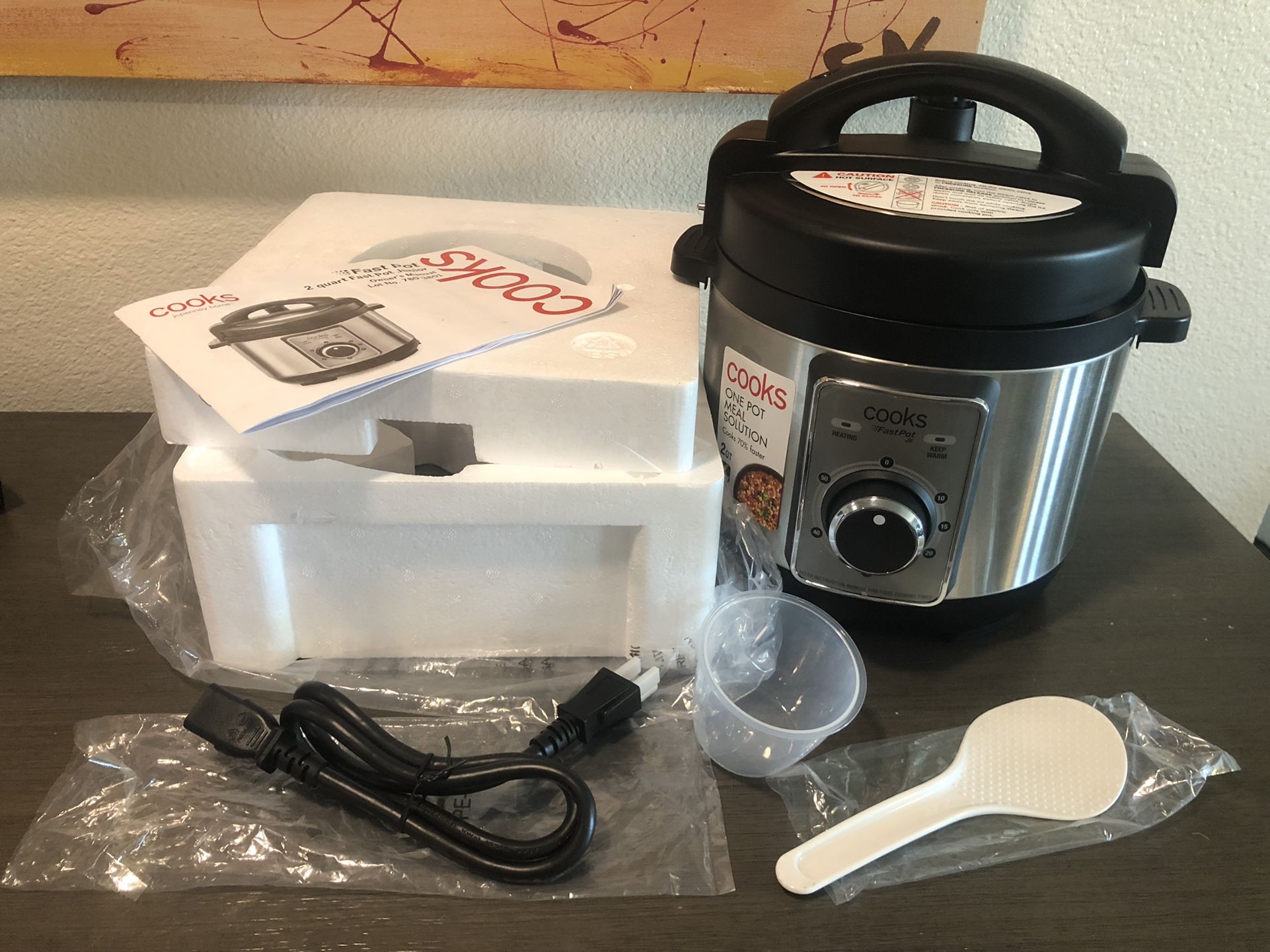 Cooks Fast Pot JR. 12861B2 - 2 QT Multi-Cooker sauté pressure cook slow cook