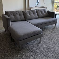 West Elm Sofa with Reversible Chaise — $200 OBO