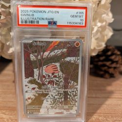 Pokémon Swinub Journey Together PSA 10