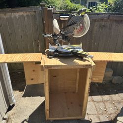 Miter Saw / Chop Saw Stand Wood Storage Rolling. 