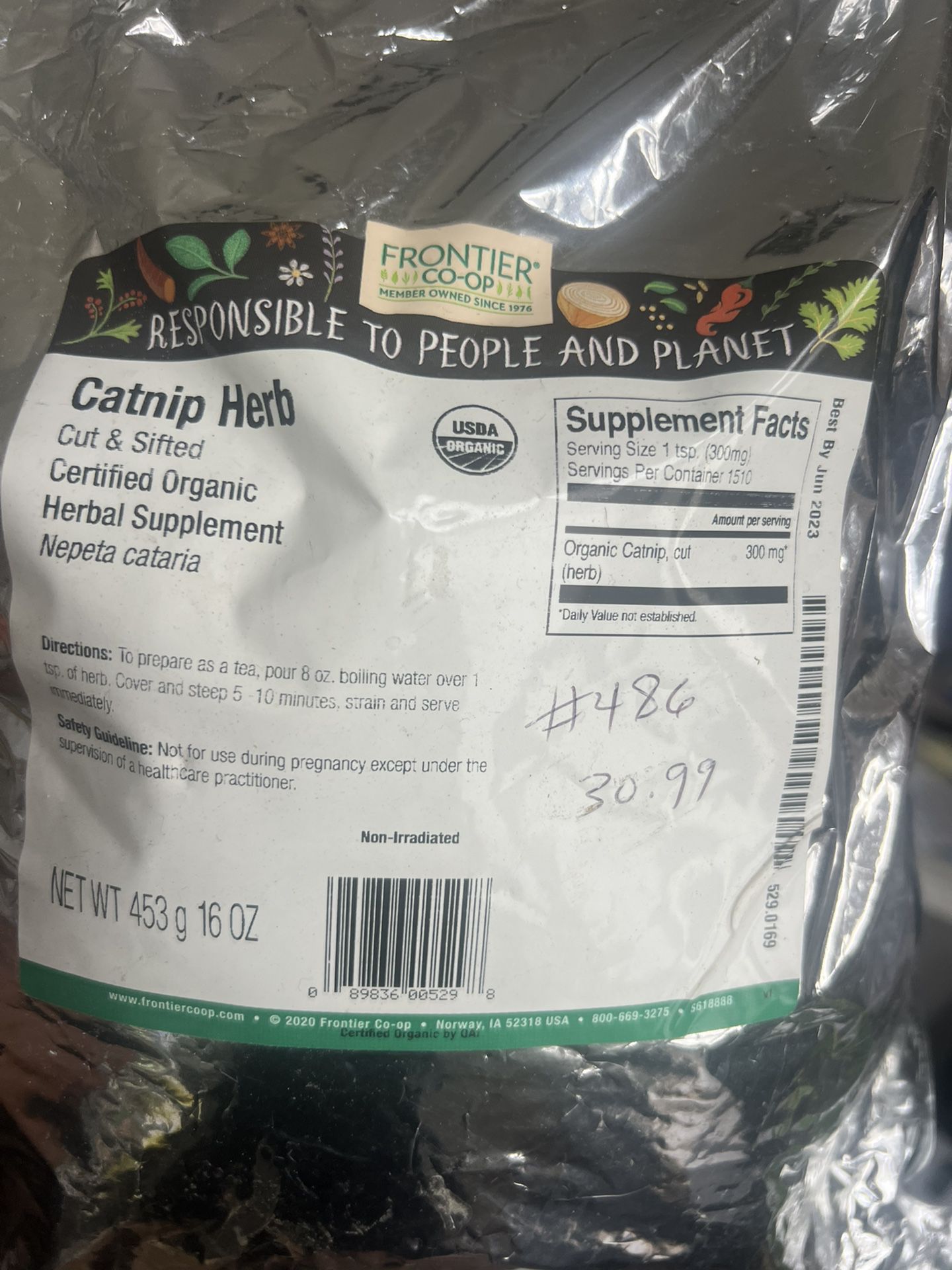 1 LB Of Catnip Herb 
