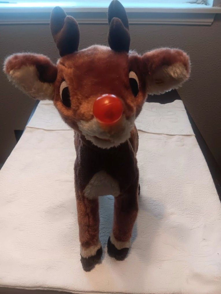 Vintage Gemmy Rudolph Works He Says What's So Funny About My Nose And Sings Rudolph The Red Nose Reindeer