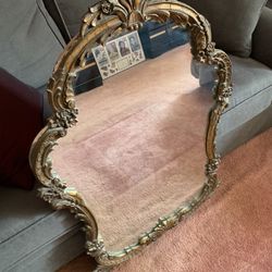 2 (50lb)Each Casted Heavy Duty Antique Mirror From 1950’s 3 1/2 Ft High By 3  Ft Wide 