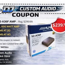 Alpine S Series Power Amplifier 4 Channel Speaker System Amp 480 Watts S2-A36F 🚨 Payment Options Available 🚨 No Credit Needed 🚨 