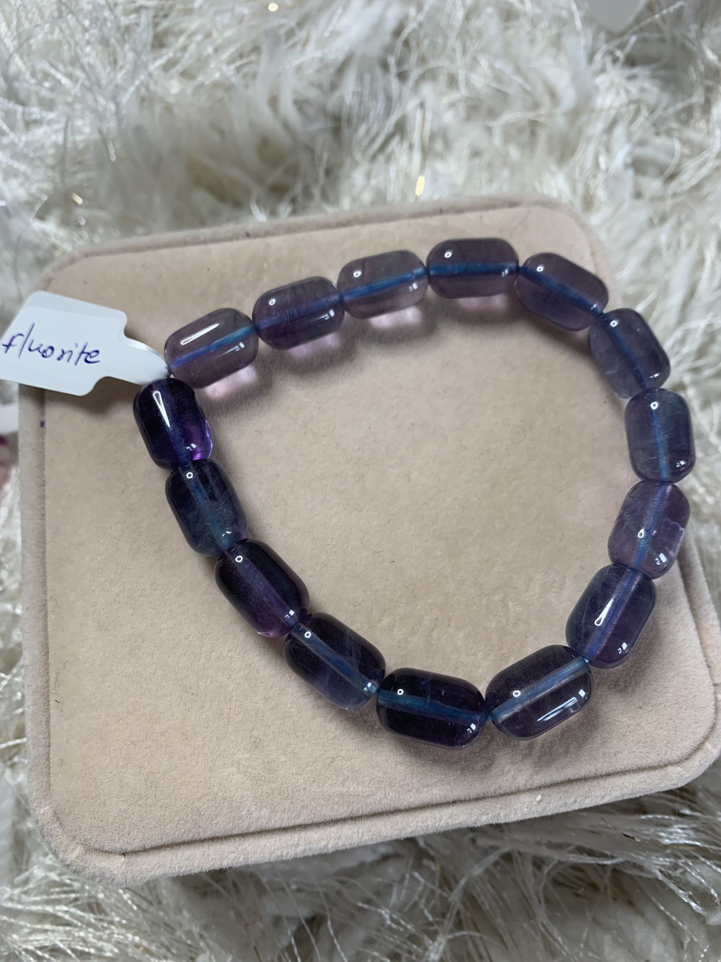 Beautiful natural blue fluorite bracelet